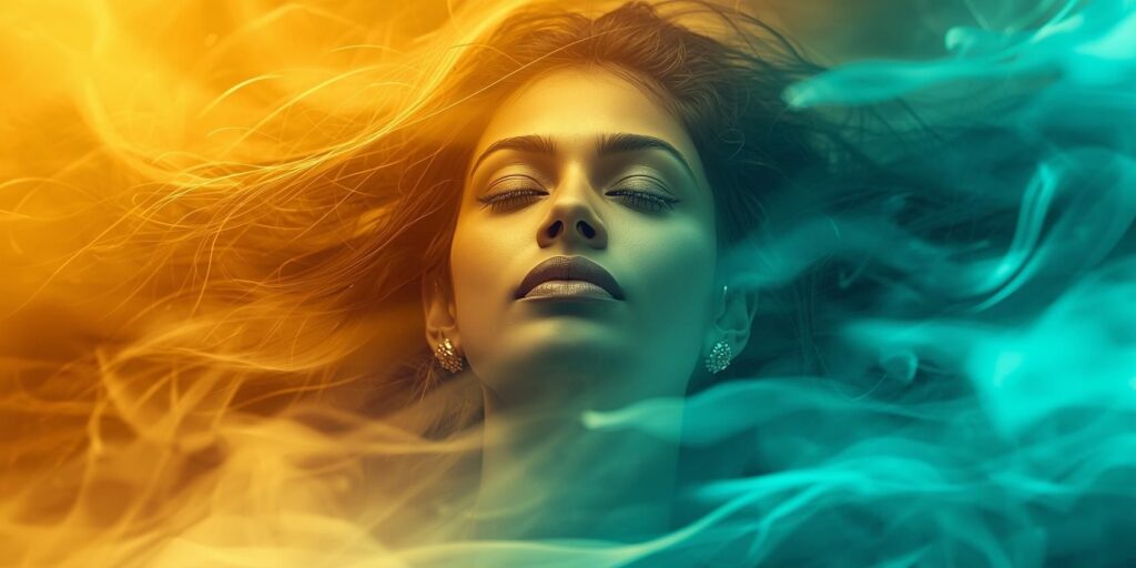 Person practicing guided relaxation during a hypnotherapy learning session